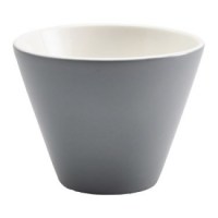 Porcelain Matt Graphite Conical Bowl